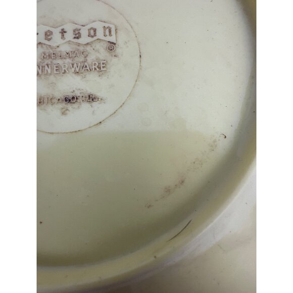 Vintage Stetson Yellow Melmac Divided Bowl 7" Mid-Century Modern Dinnerware - Picture 6 of 10